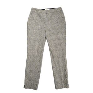 Boden Womens Plaid Yellow Polka Dot Pants Size US 2 Wool Blend Trousers